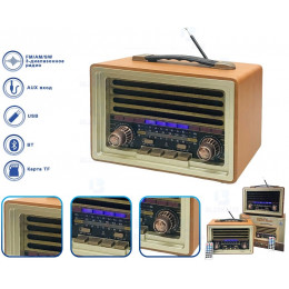 радиоприемник MEIER+Bluetooth+USB+SD+аккумулятор "18650 M-2021BT