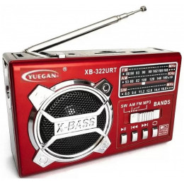 радиоприемник YUEGAN+Bluetooth+USB+SD+фонарик+аккумулятор "18650" YG-322BT