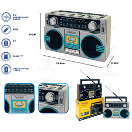радиоприемник+Bluetooth+USB+SD+аккумулятор "18650" FX-2509B