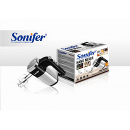 ручной миксер Sonifer, с 3-я насадками, 5 режима скорости, мощность 500w SF-7017