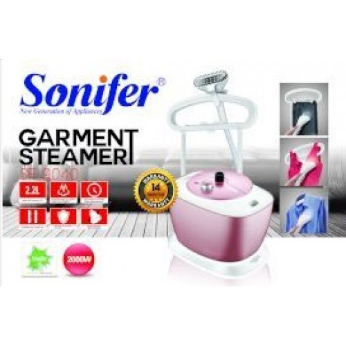 утюг паровой для одежды (отпариватель) Sonifer, с насадками, 2 режима пара, емкость для воды 2.2л, мощность 2000w SF-9040