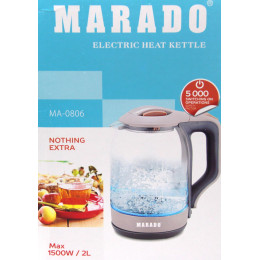 электрочайник Marado, объем 2.0л, мощность 1500w MA-0806