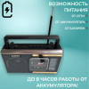 радиоприемник HAIRUN+Bluetooth+USB+SD+фонарик+часы+аккумулятор HR-40BT