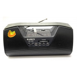 радиоприемник HAIRUN+Bluetooth+USB+SD+фонарик+аккумулятор 18650+солнечная зарядка HR-S12BT