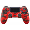 джойстик беспроводной PS4  камуфляж красный