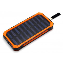 зарядка портативная Power Bank 2USB солнечная батарея фонарик CL02 20000 mAh