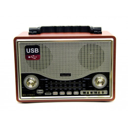 радиоприемник Ретро KEMAI+Bluetooth+USB+SD+аккумулятор MD-1706BT